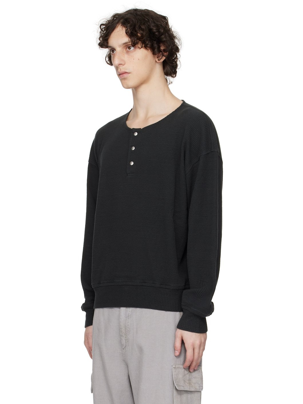 トップス OUR LEGACY BALLON SWEATSHIRT BLACK RIB Our Legacy - Ballon Sweatshirt Black Rib
