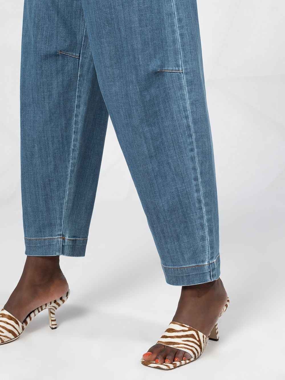 tie-waist wide-leg jeans - 3