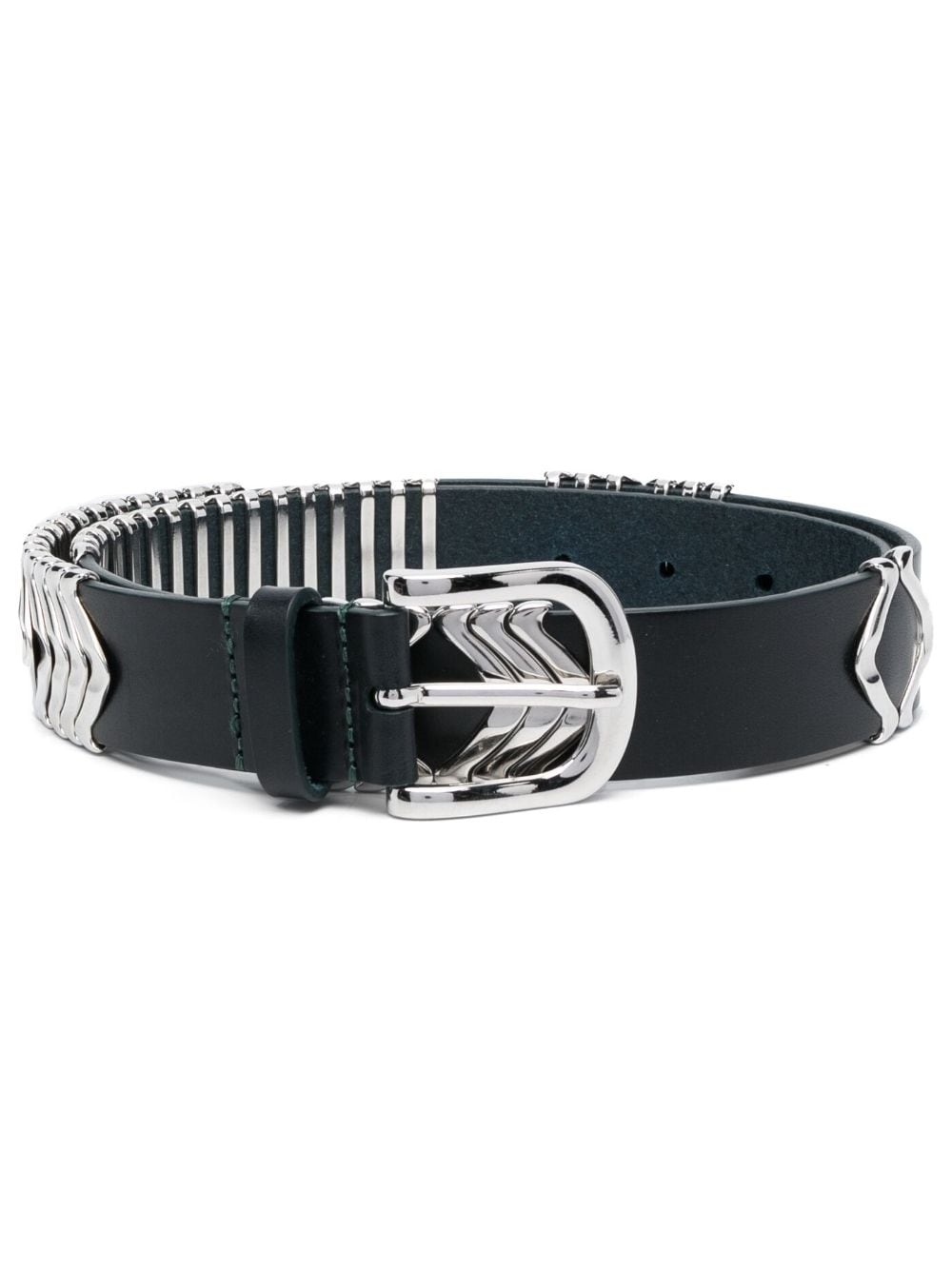 leather buckle belt - 1