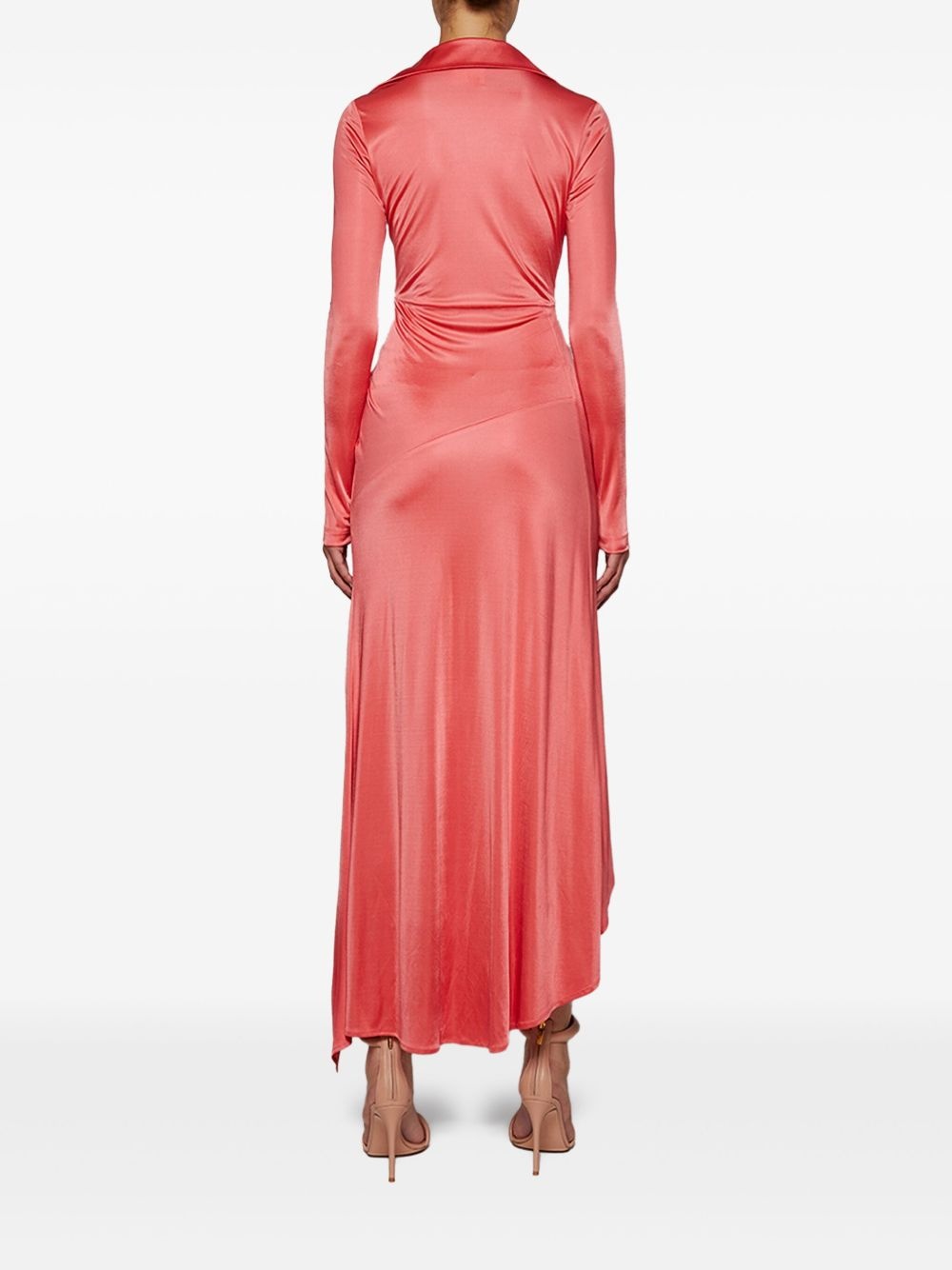 draped midi dress - 4