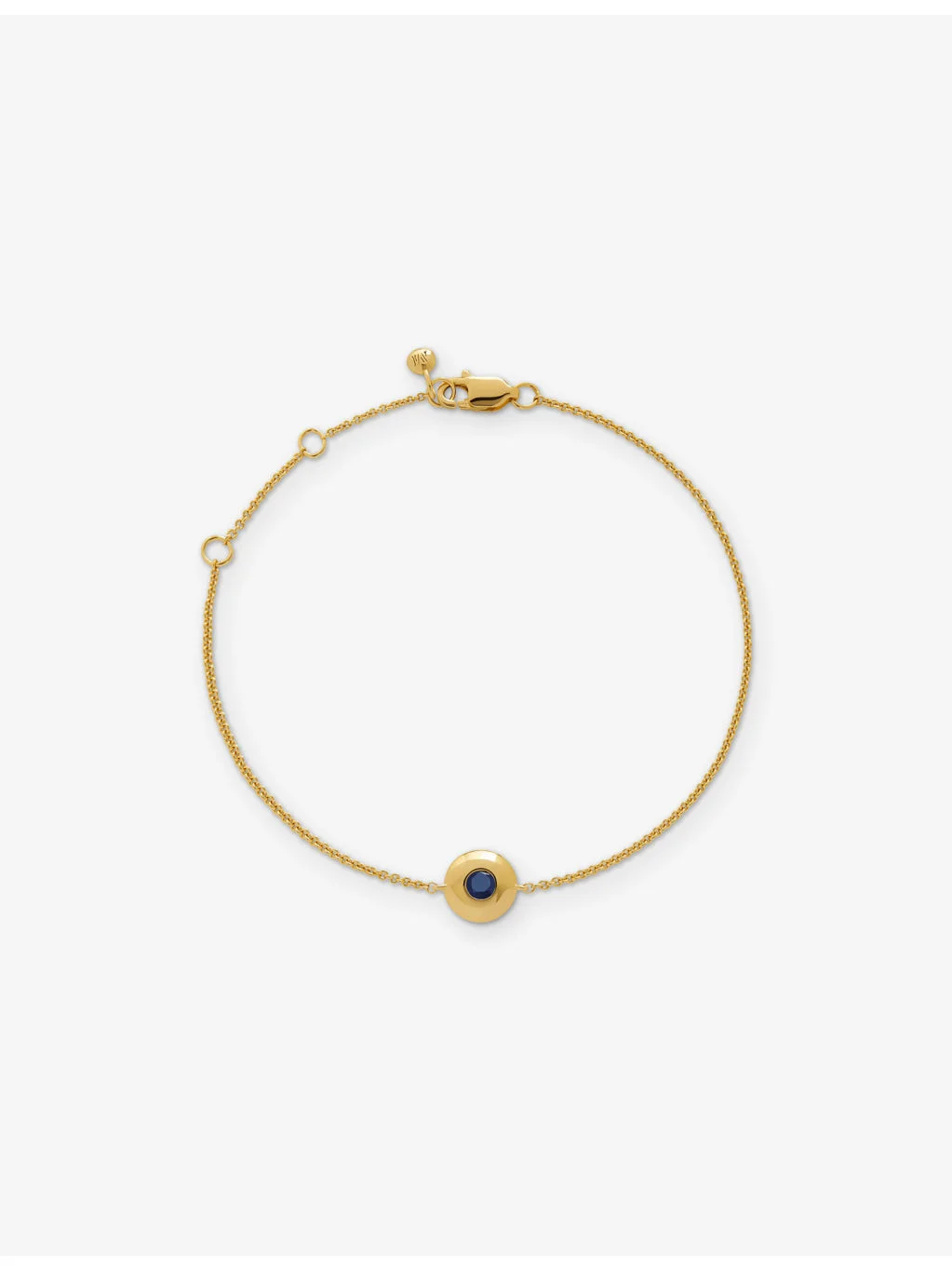 September Birthstone 18ct Gold Vermeil-Plated Sterling Silver and Sapphire Bracelet - 1