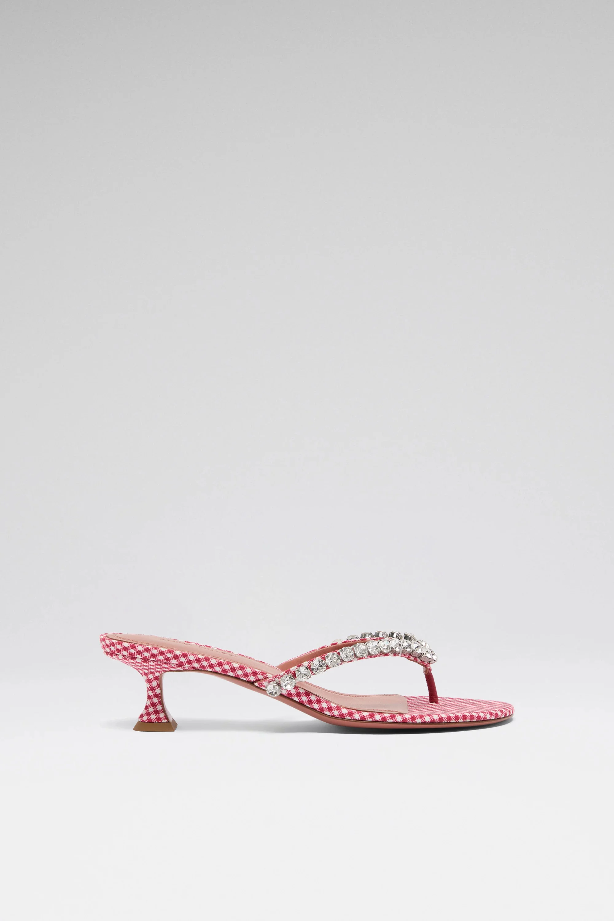 GIGI THONG SLIPPER 45 RED AND WHITE VICHY - 1