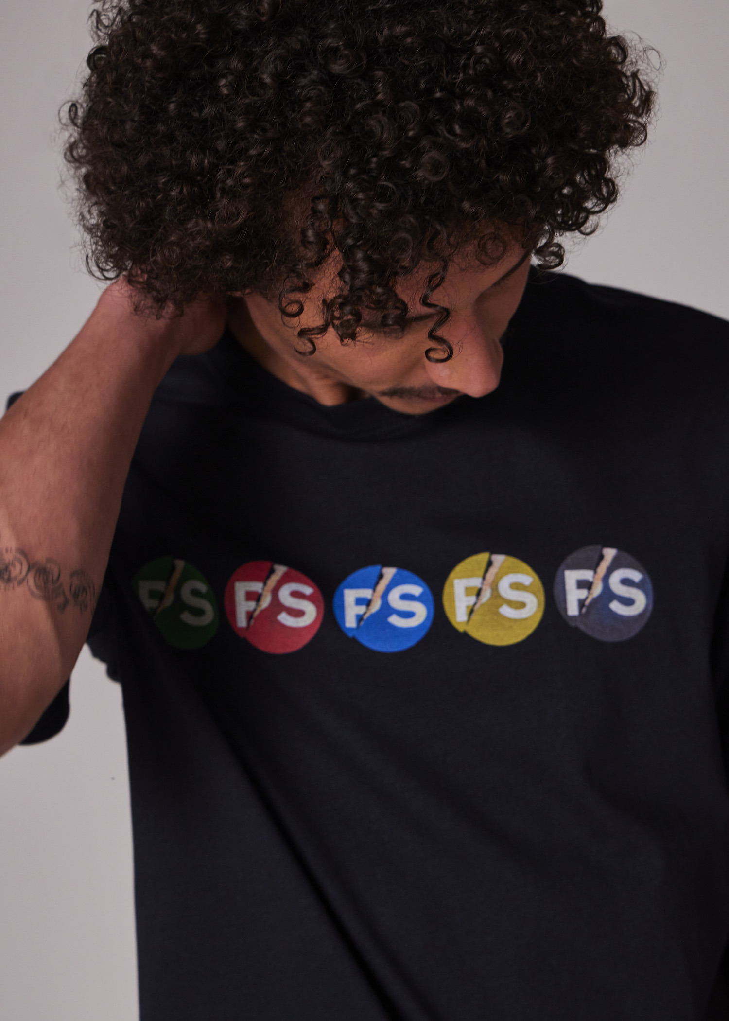 Dark Navy 'PS Broken Circle' Print T-Shirt - 4