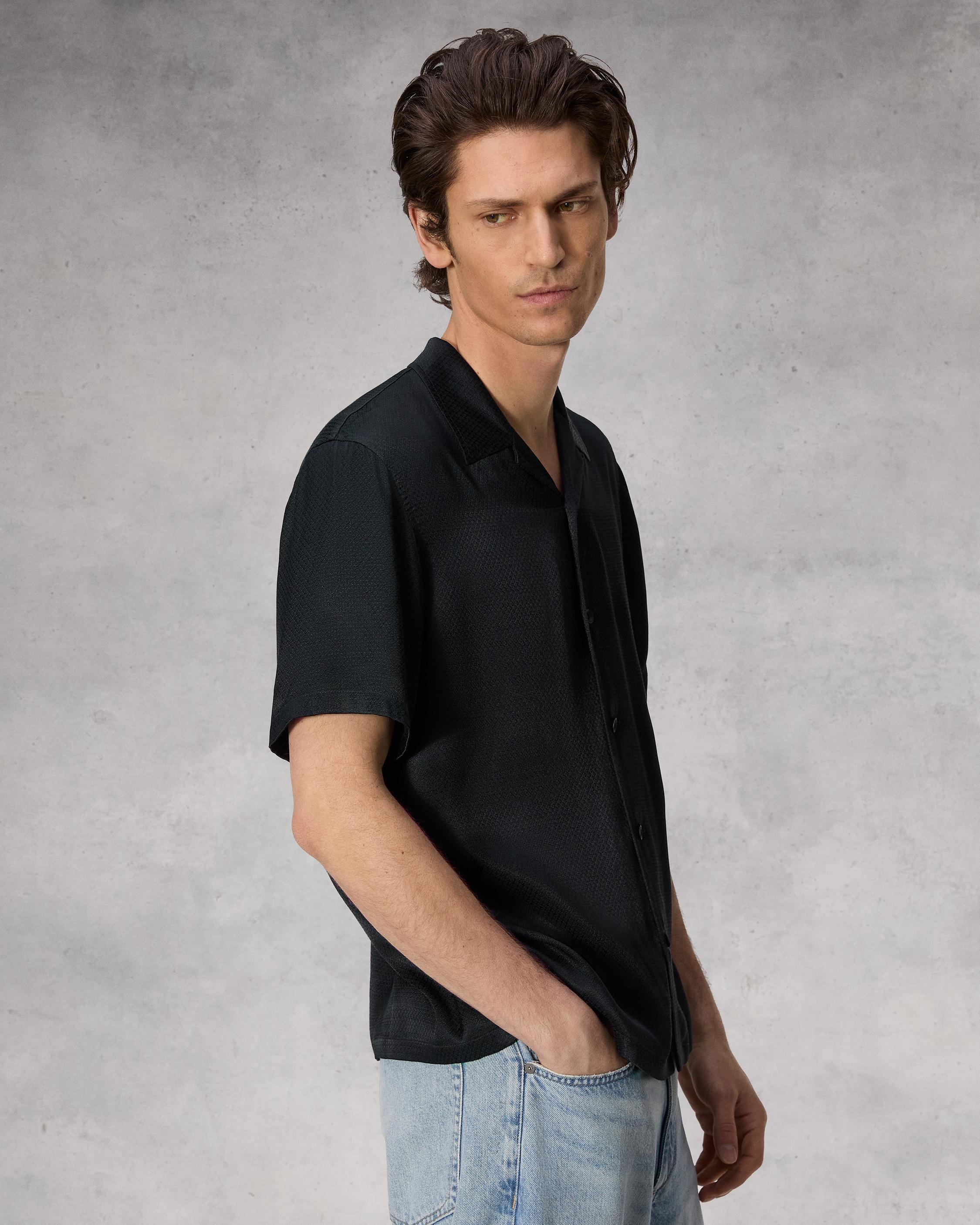Avery Jacquard Viscose Shirt
Relaxed Fit Button Down - 4