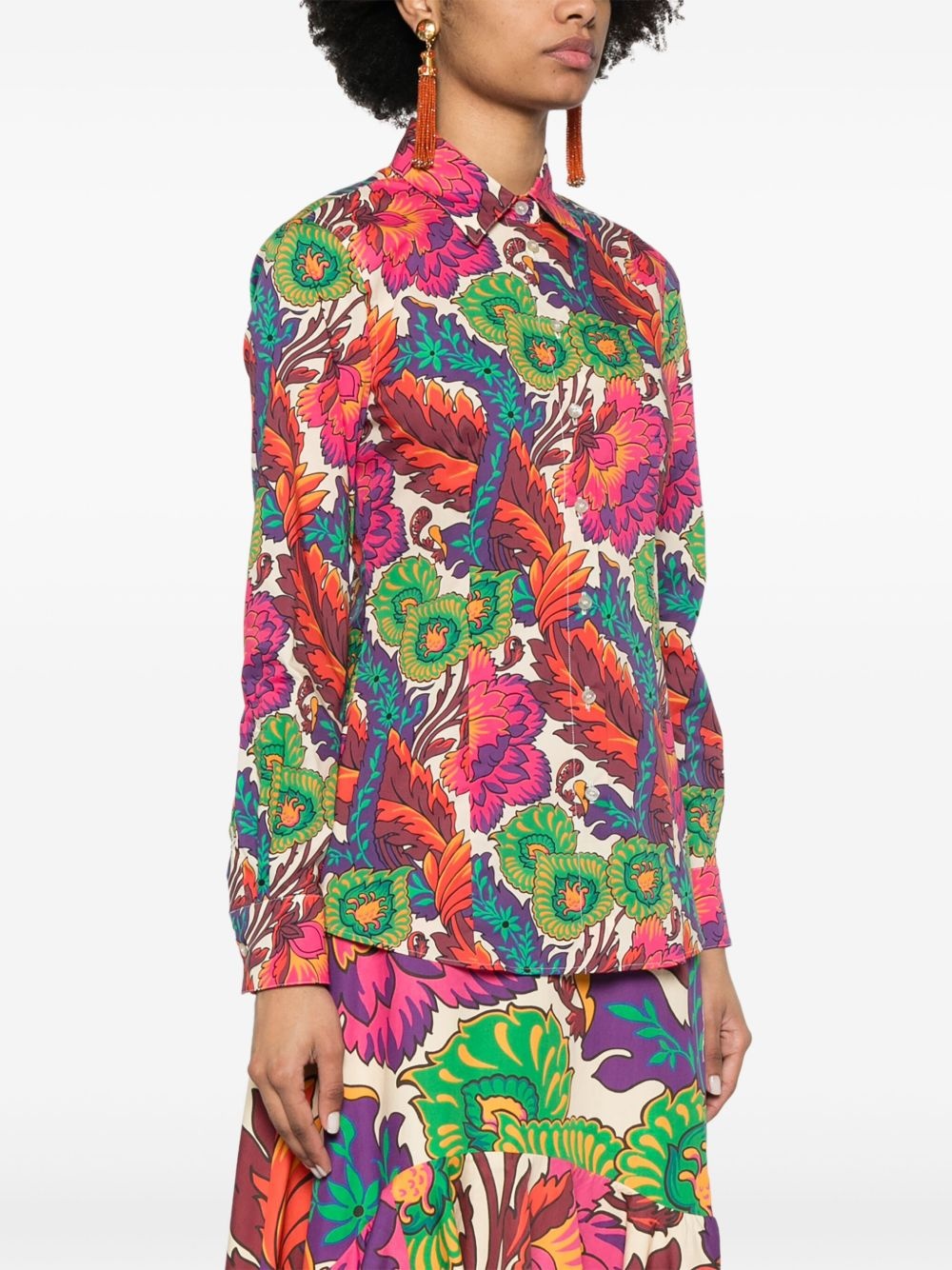 floral-print shirt - 3
