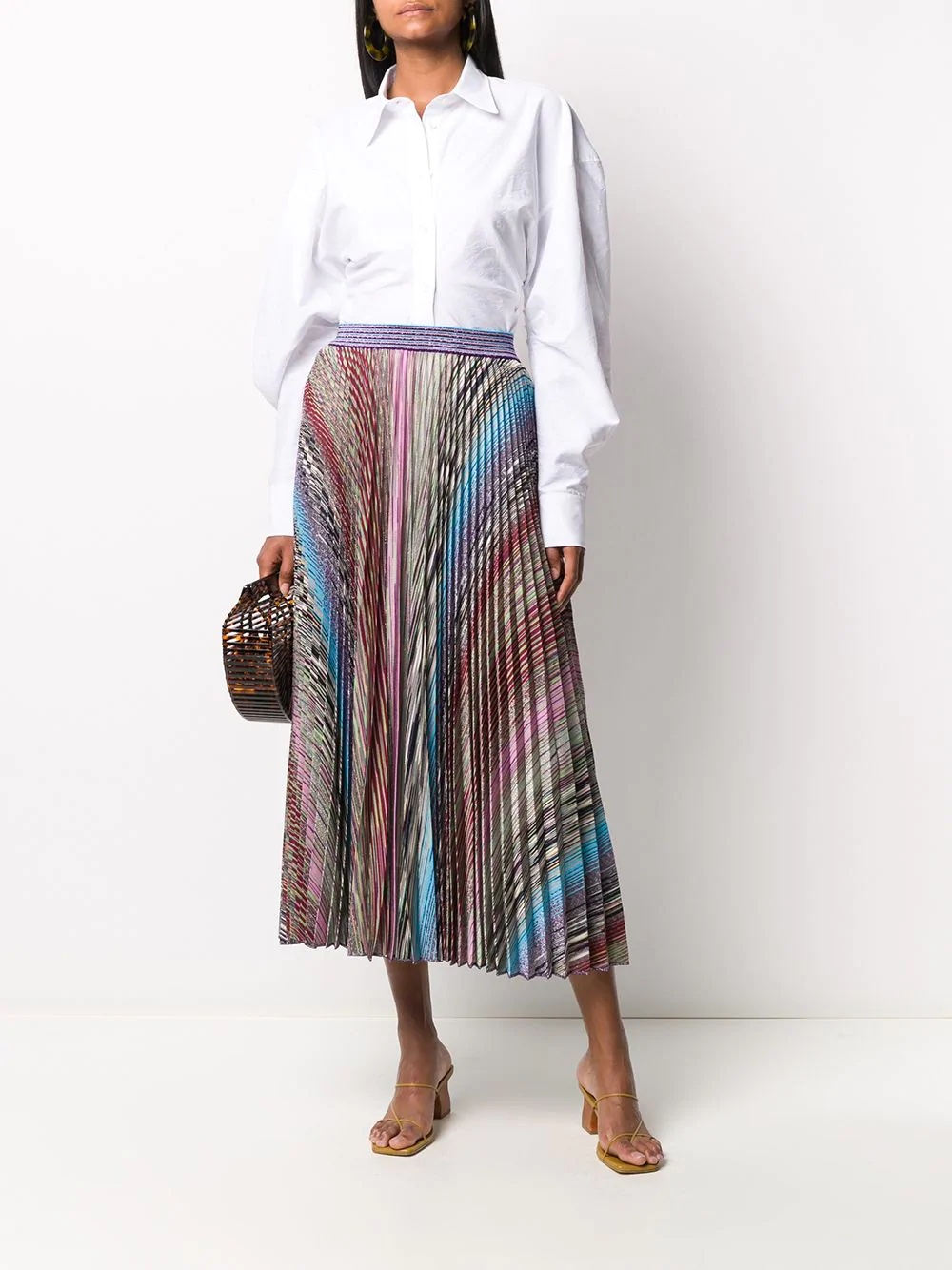 rainbow pleated skirt  - 2