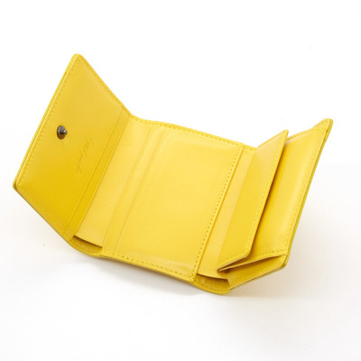 Yohji Yamamoto Tri-Fold Wallet in Yellow outlook