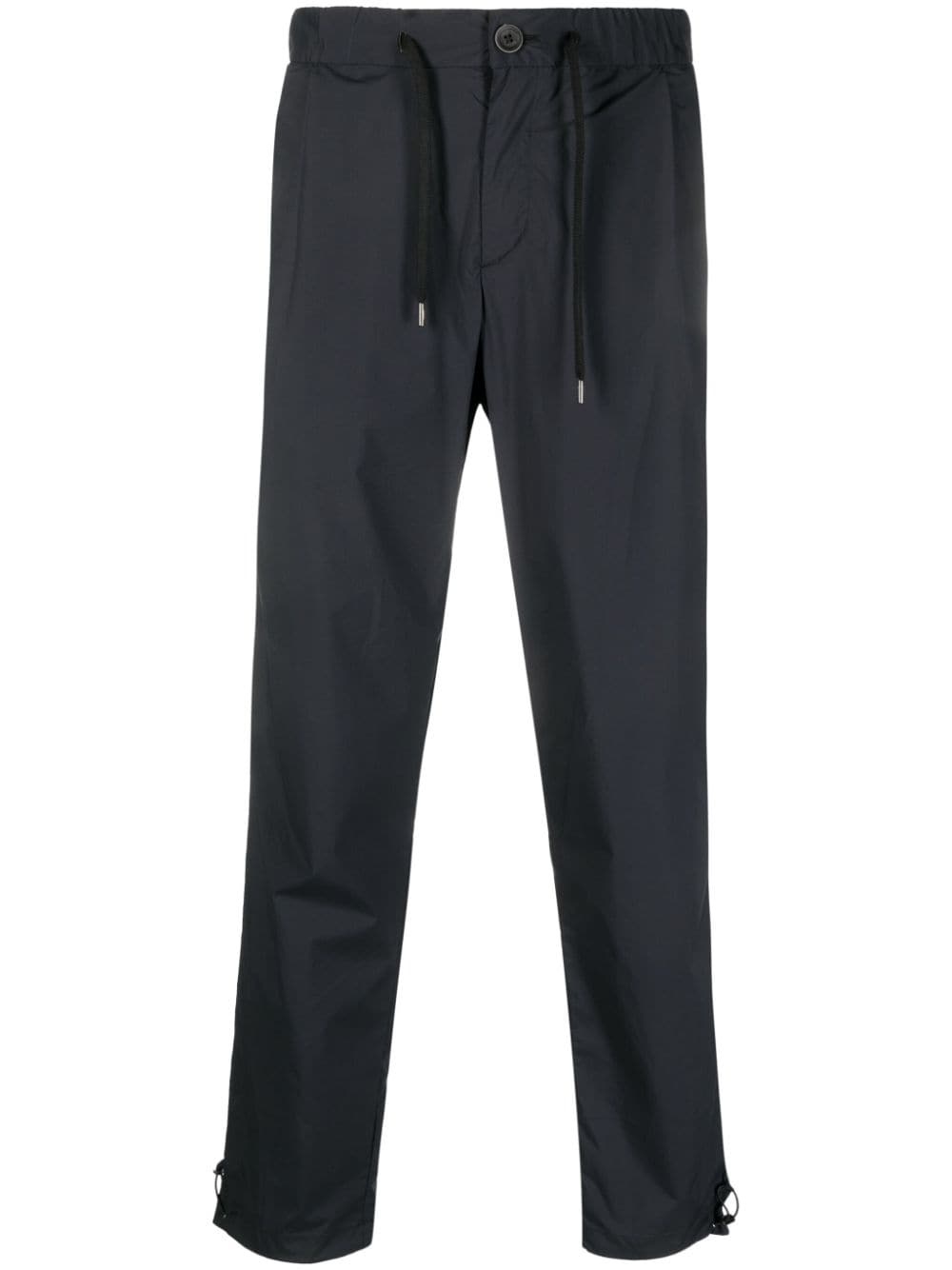 drawstring-waist tapered trousers - 1