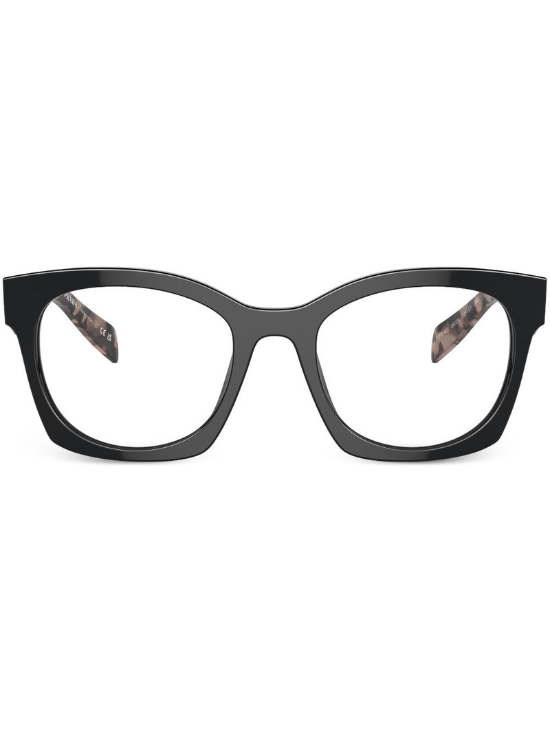 logo-lettering D-frame glasses 1