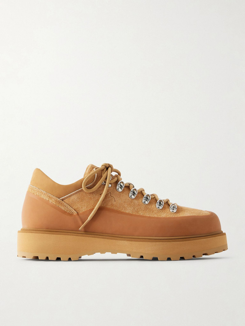 Cornaro Gomma Rubber-Trimmed Suede Boots Tan 1