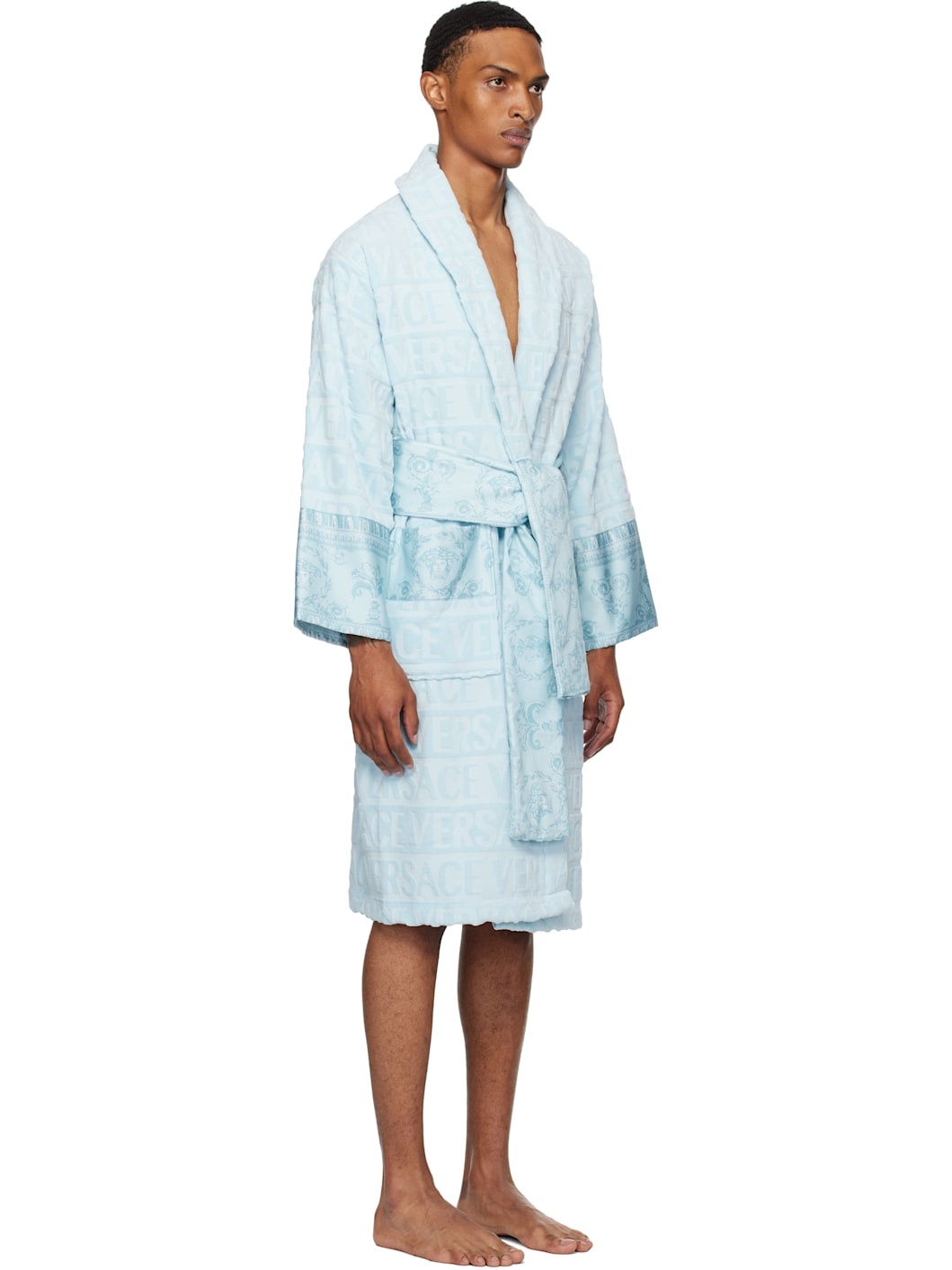 Blue 'I Heart Baroque' Bathrobe - 2