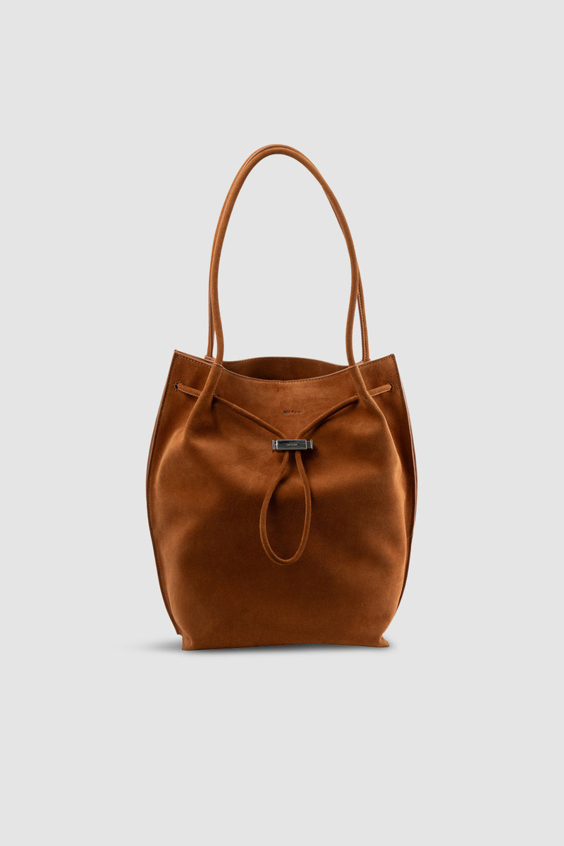 Kayla Summer Tan Suede Leather Shoulder Bag 1