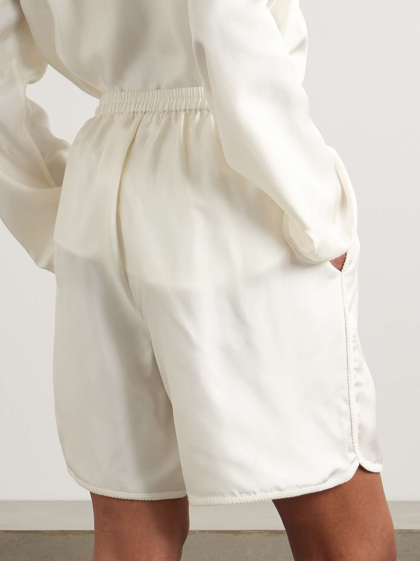 Silk shorts Cream - 4