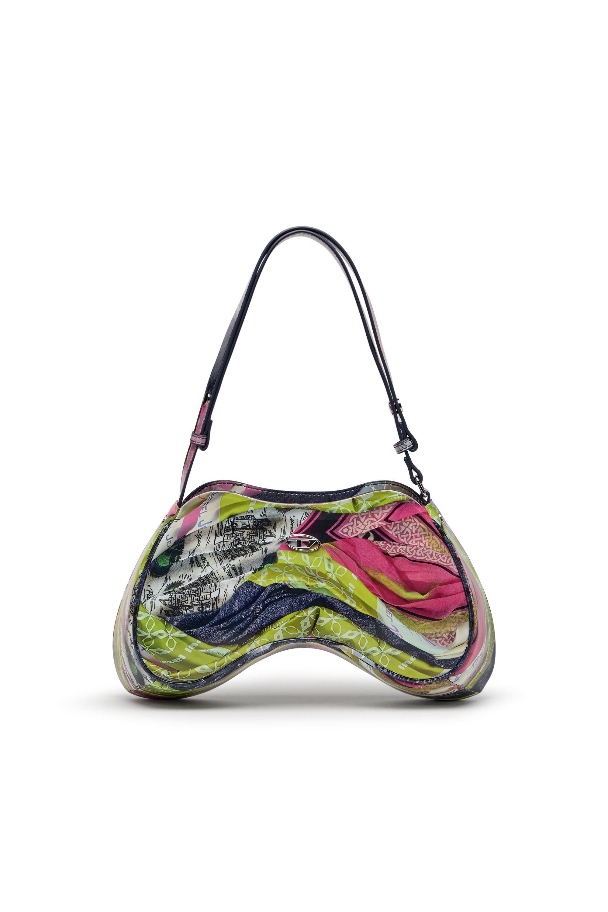 [DIESEL] プレイ ジップ ショルダーバッグ ZIP-D CROSSBODY X Zip-D-Sling bag in check-jacquard shell