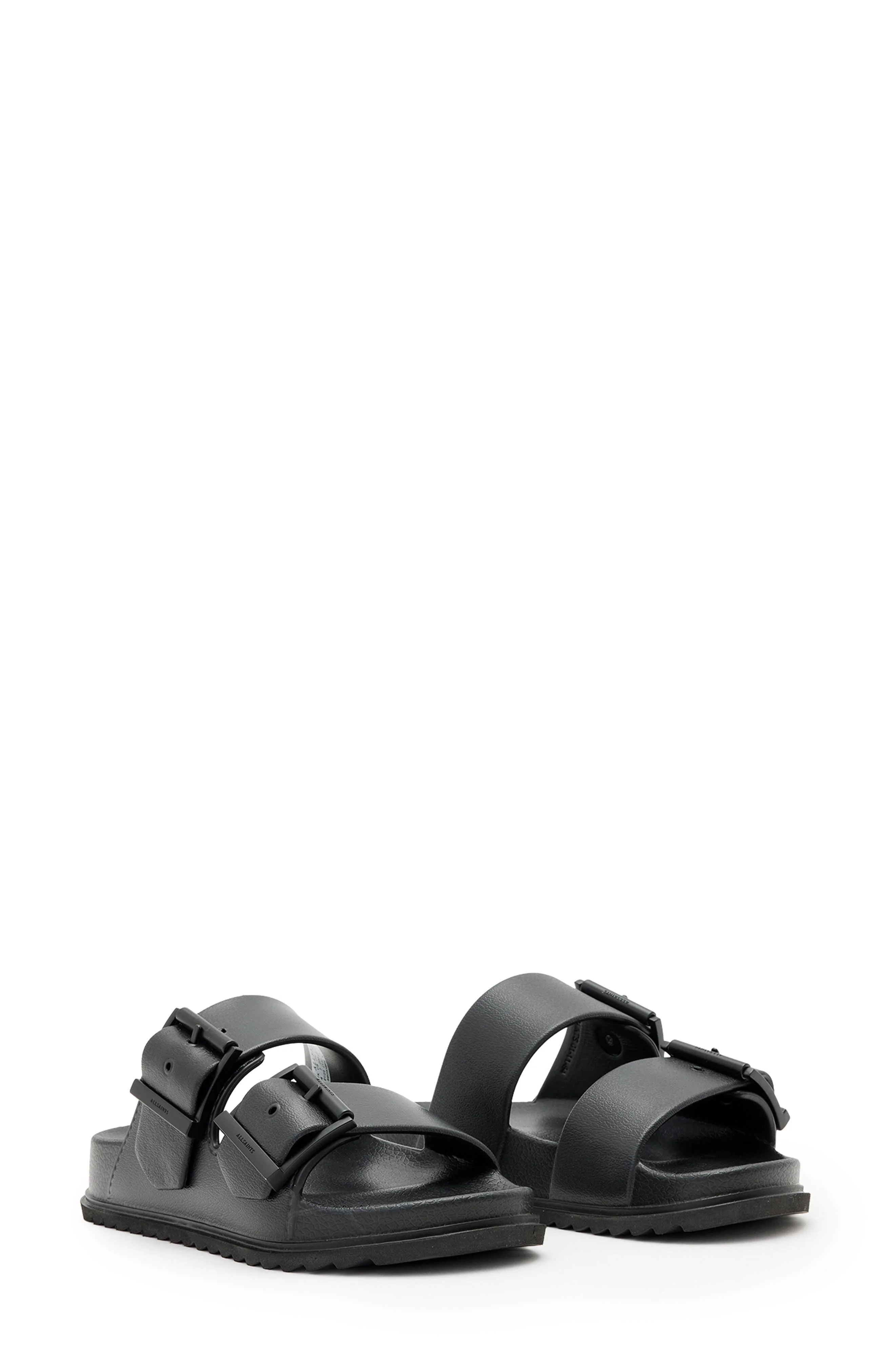AllSaints Sian Two-Strap Sandal in Black at Nordstrom - 1