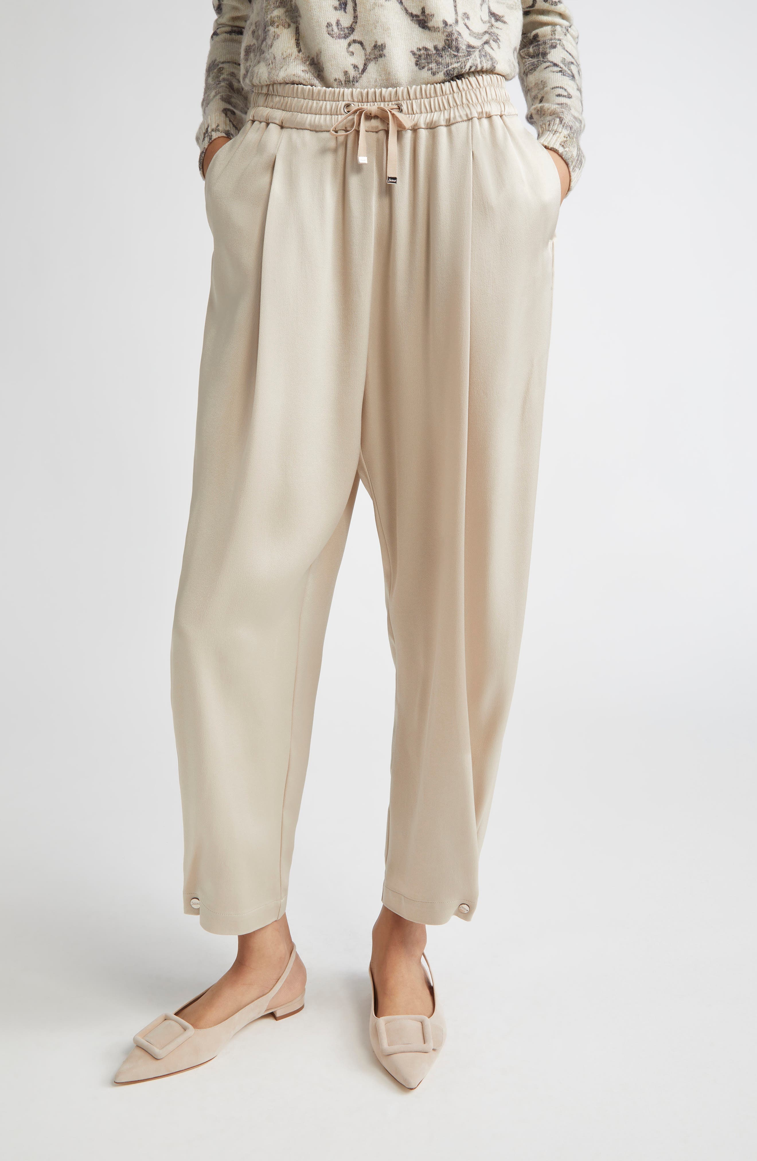 Herno Satin Harem Pants in Chantilly at Nordstrom - 1