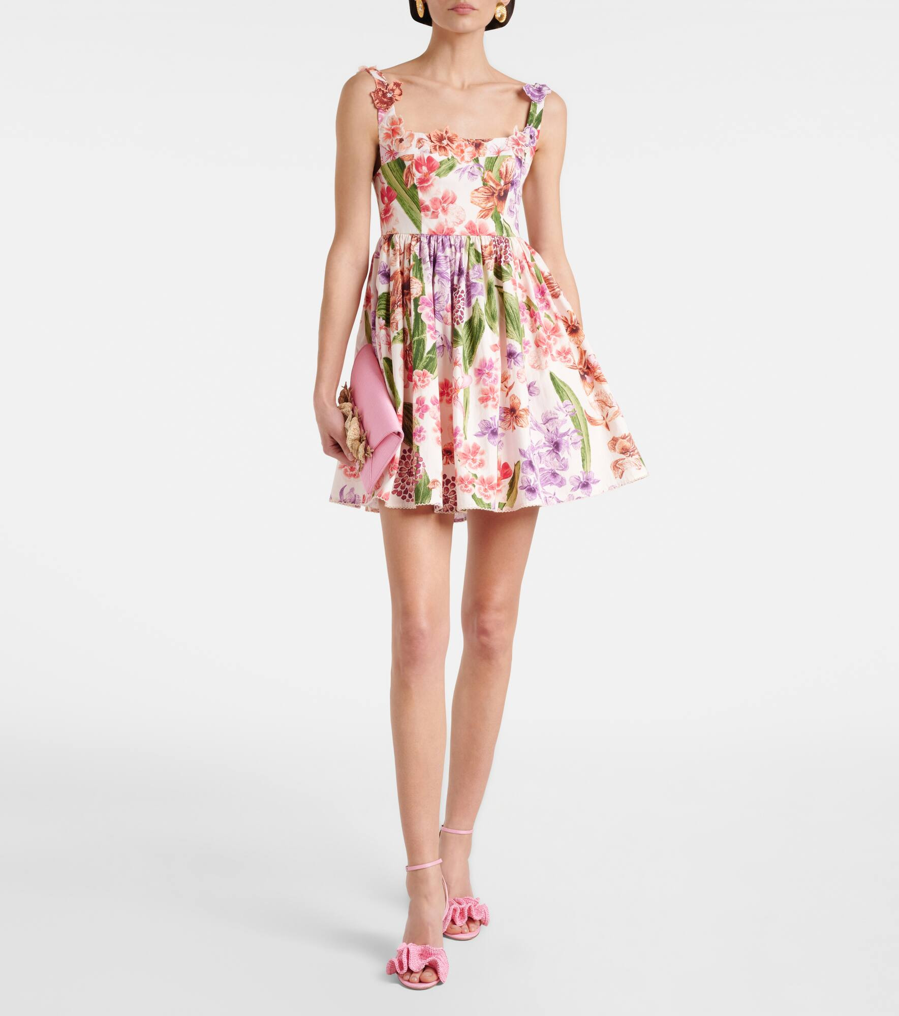 Barbare floral cotton minidress - 2