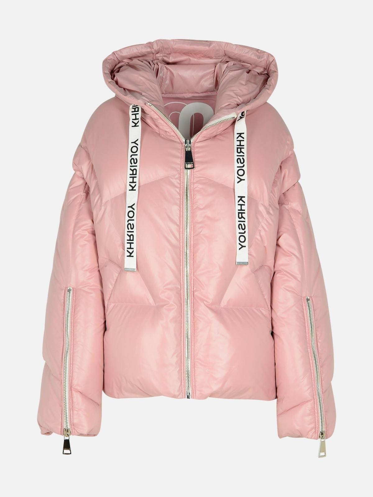 'SHINY' PINK POLYAMIDE DOWN JACKET - 1