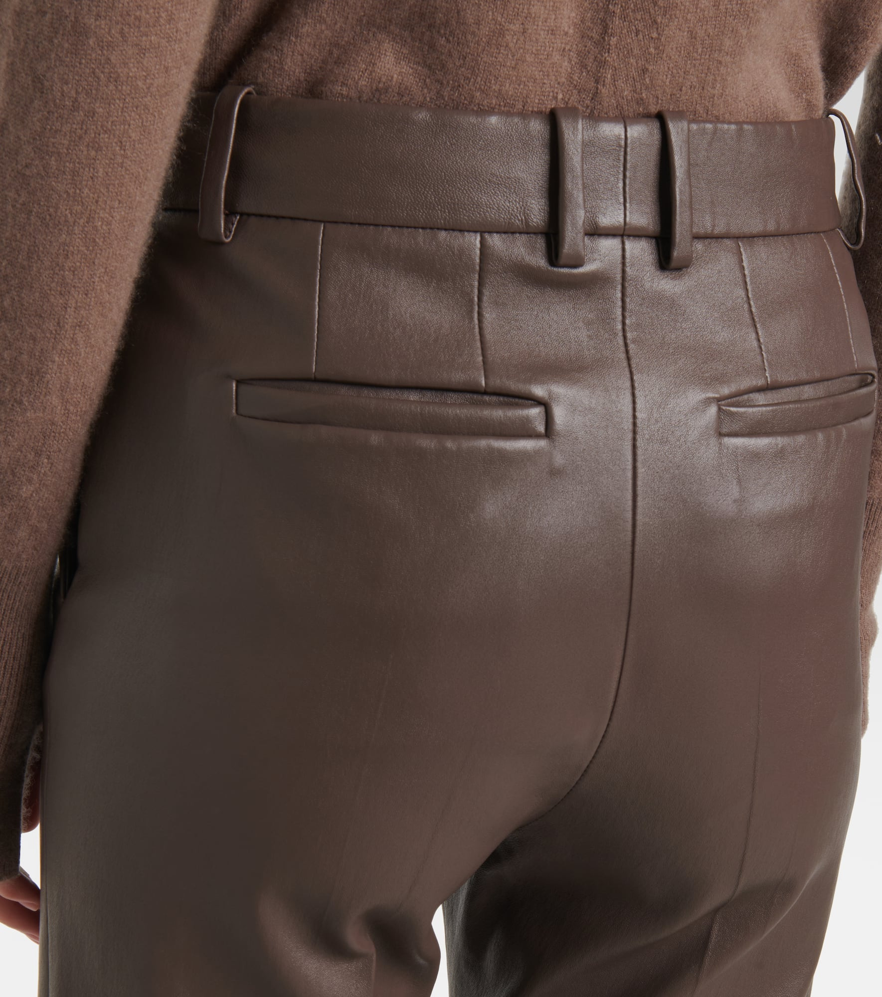 Coleman leather slim pants - 6