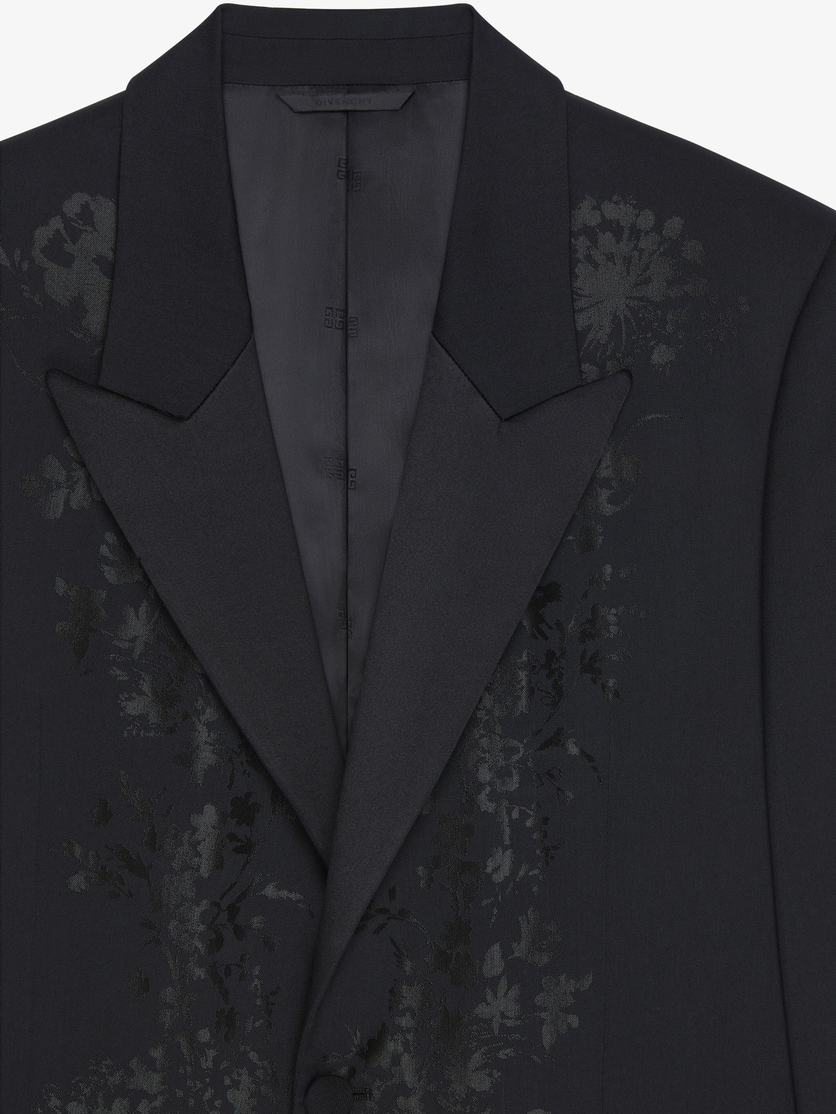 SLIM FIT JACKET IN FLORAL JACQUARD - 5
