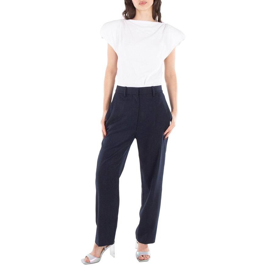 Anine Bing Blaine Wool Blend Cropped Pants - 4
