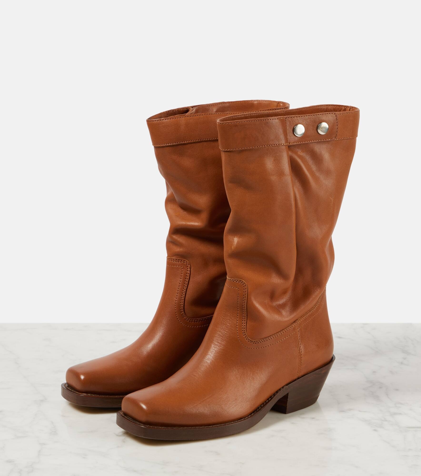 Ademe leather ankle boots - 5