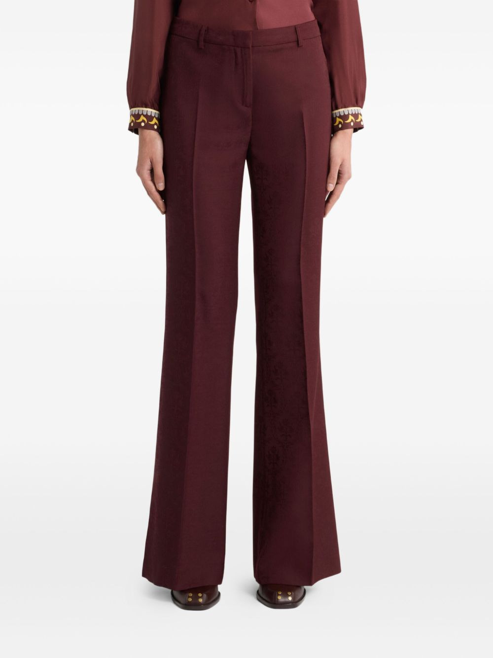 paisley-jacquard trousers - 3