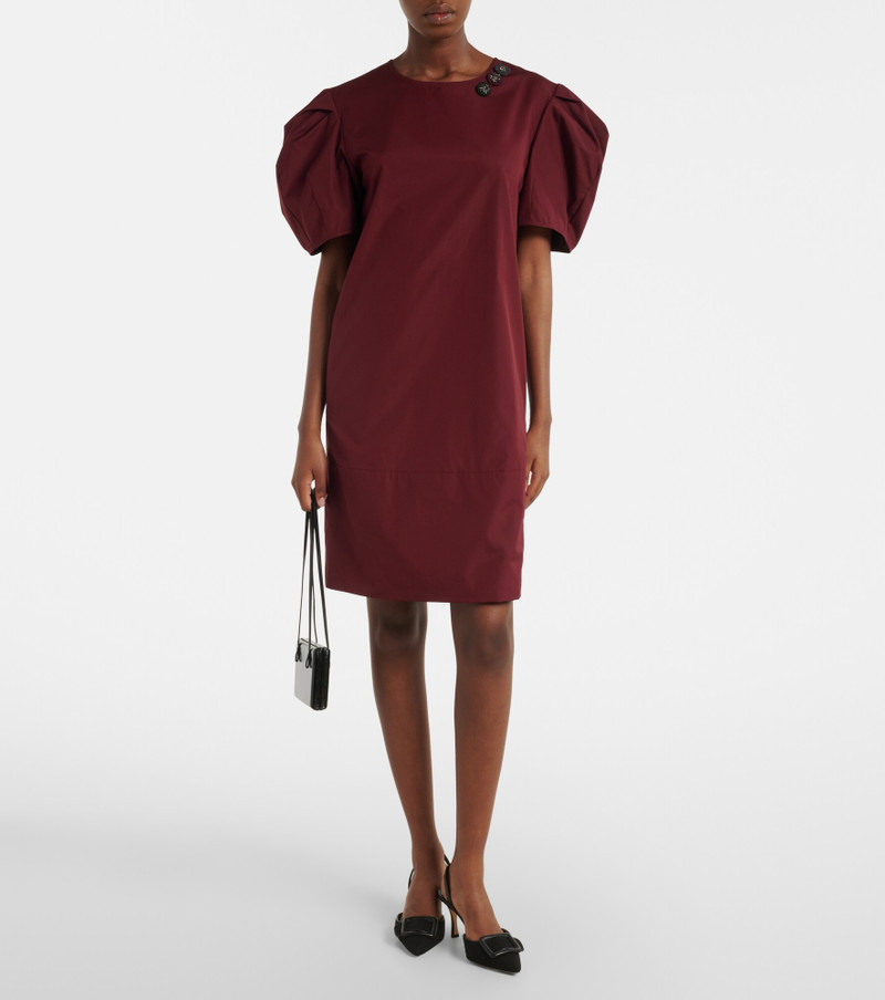 'S Max Mara Puff-sleeve cotton poplin minidress outlook