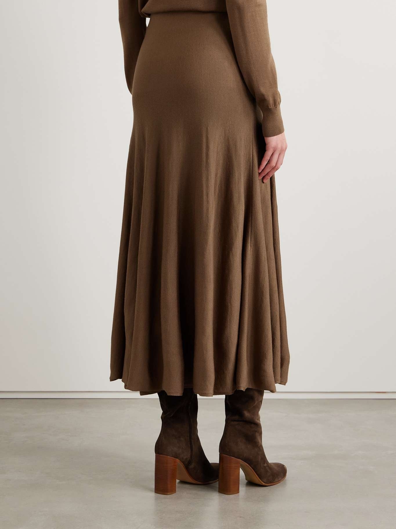 Mayu wool-blend midi skirt - 4