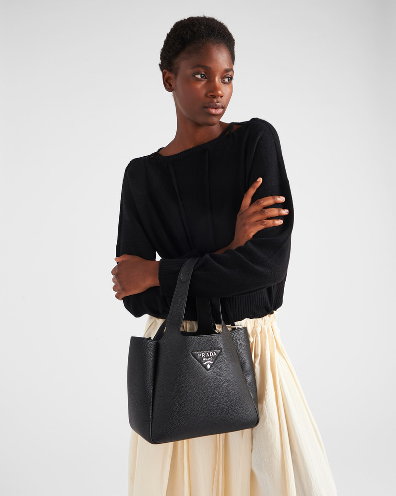 Medium leather tote 7