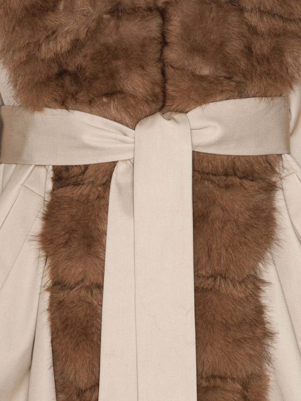 faux-fur-collar balloon-hem coat - 5