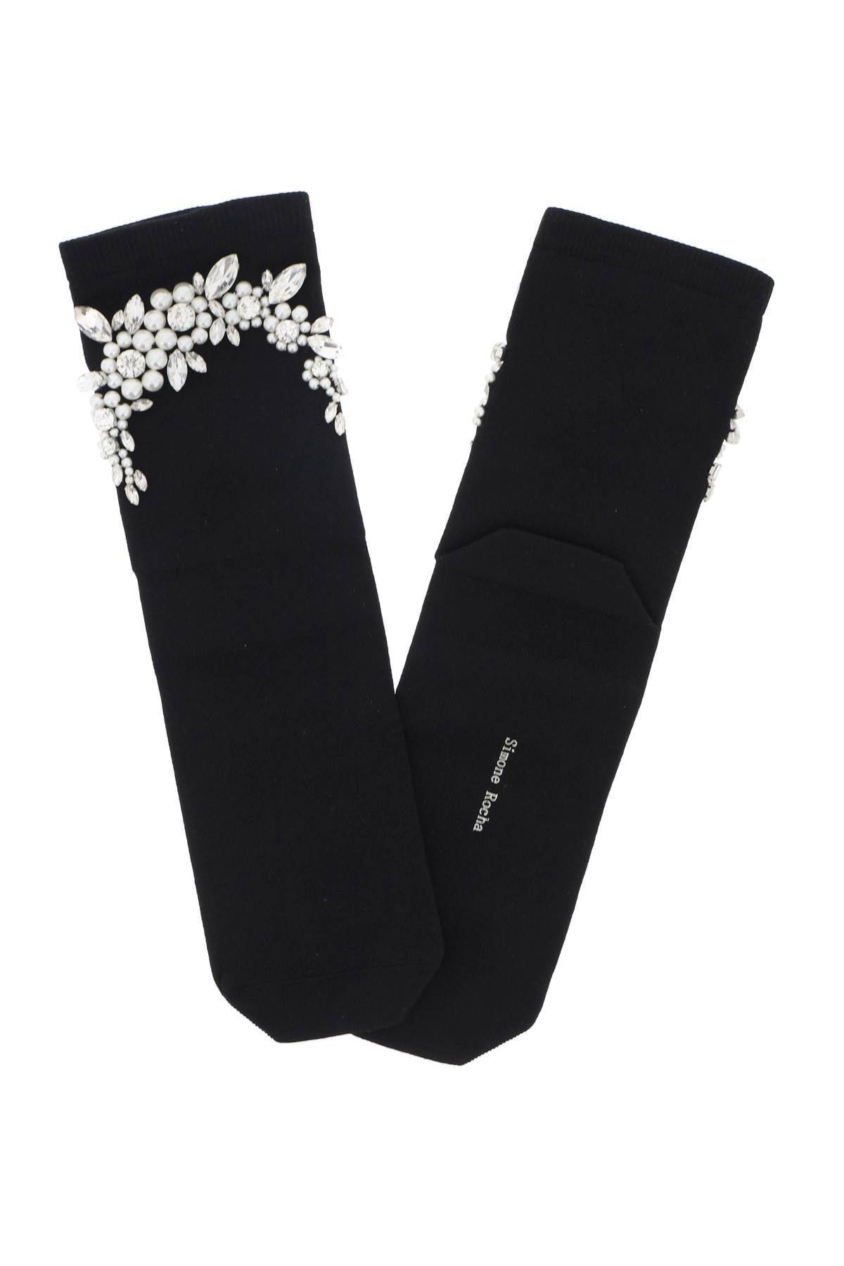 SOCKS WITH PEARLS AND CRYSTALS - 1