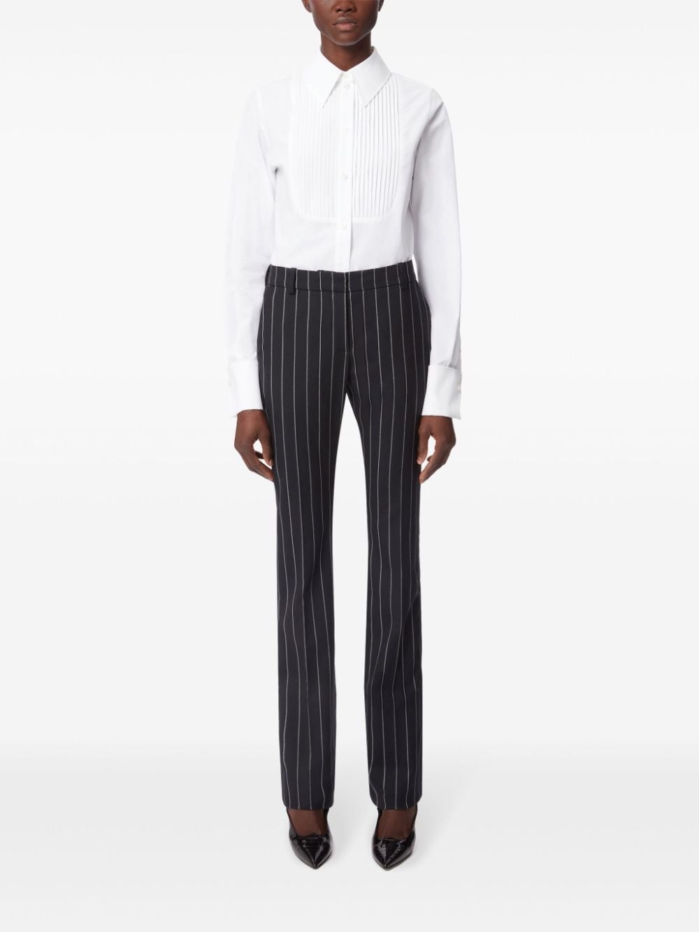 pinstripe wool pants - 2