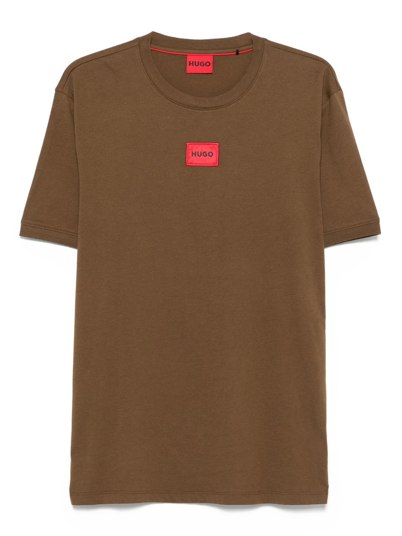 Hugo Logo-embroidered Cotton T-shirt 1
