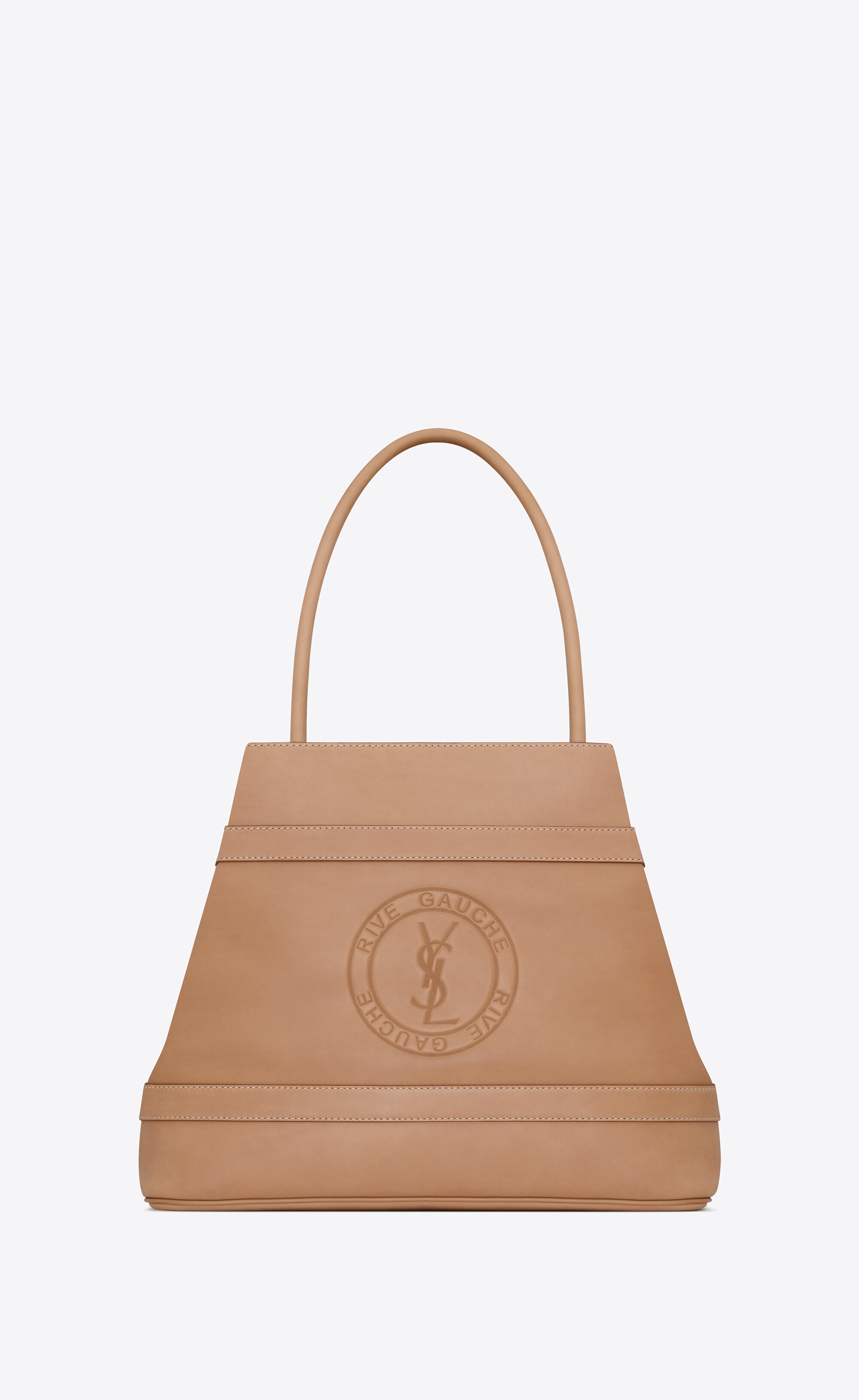 rive gauche tote bag in vegetable-tanned leather - 2