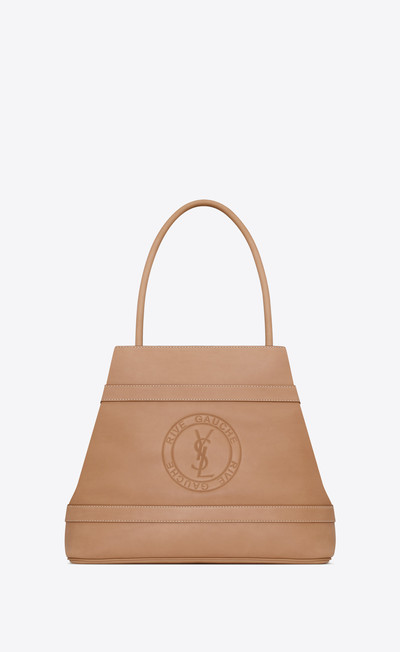 SAINT LAURENT rive gauche tote bag in vegetable-tanned leather outlook
