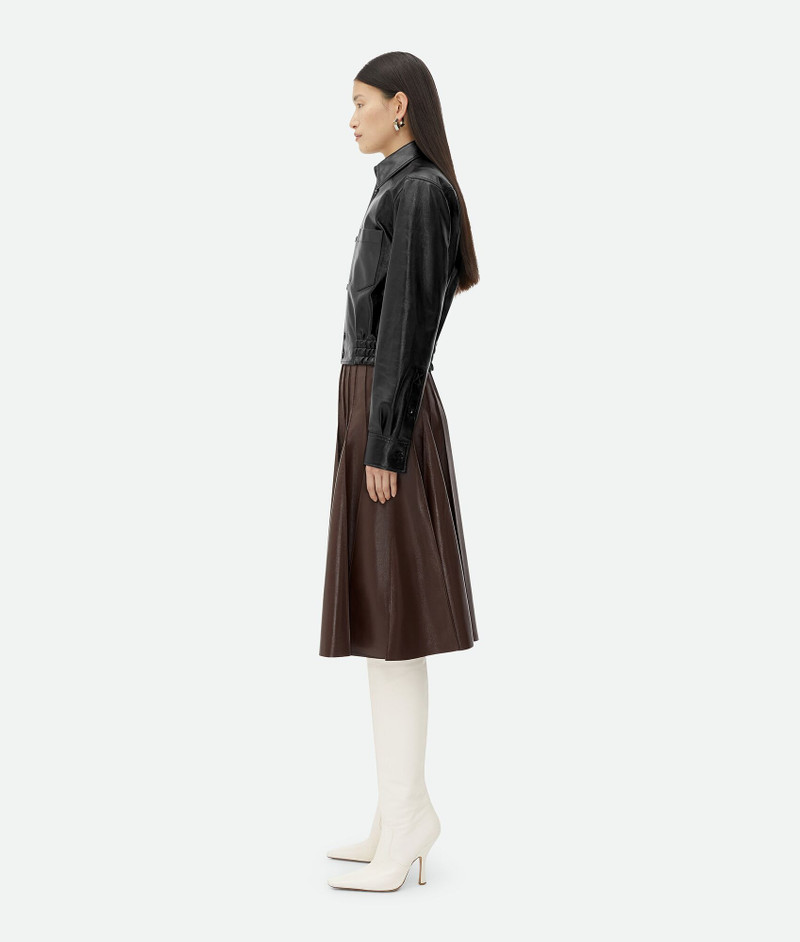 Bottega Veneta Elastic Waist Leather Jacket outlook
