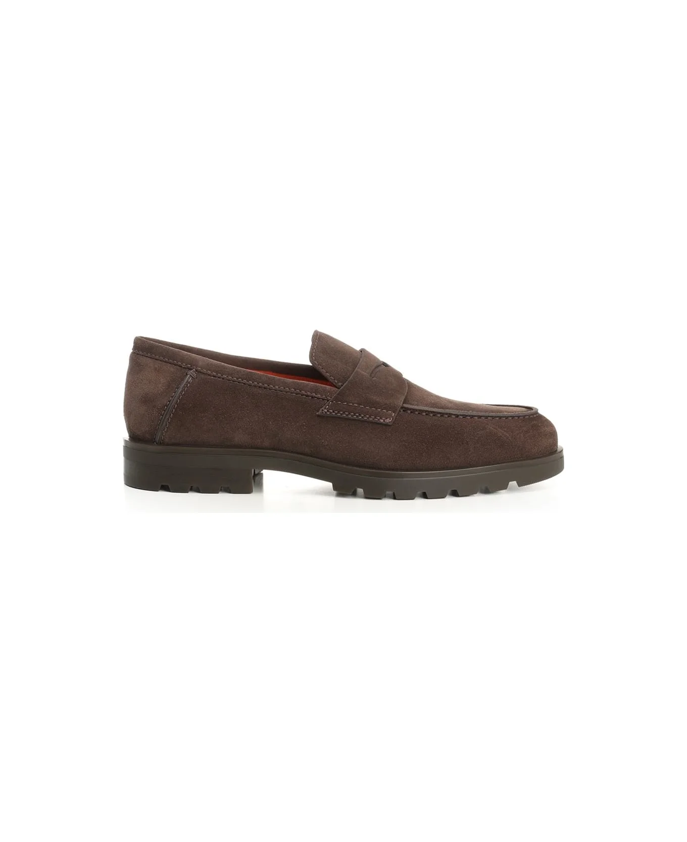Suede Moccasin With Rubber Sole - 1