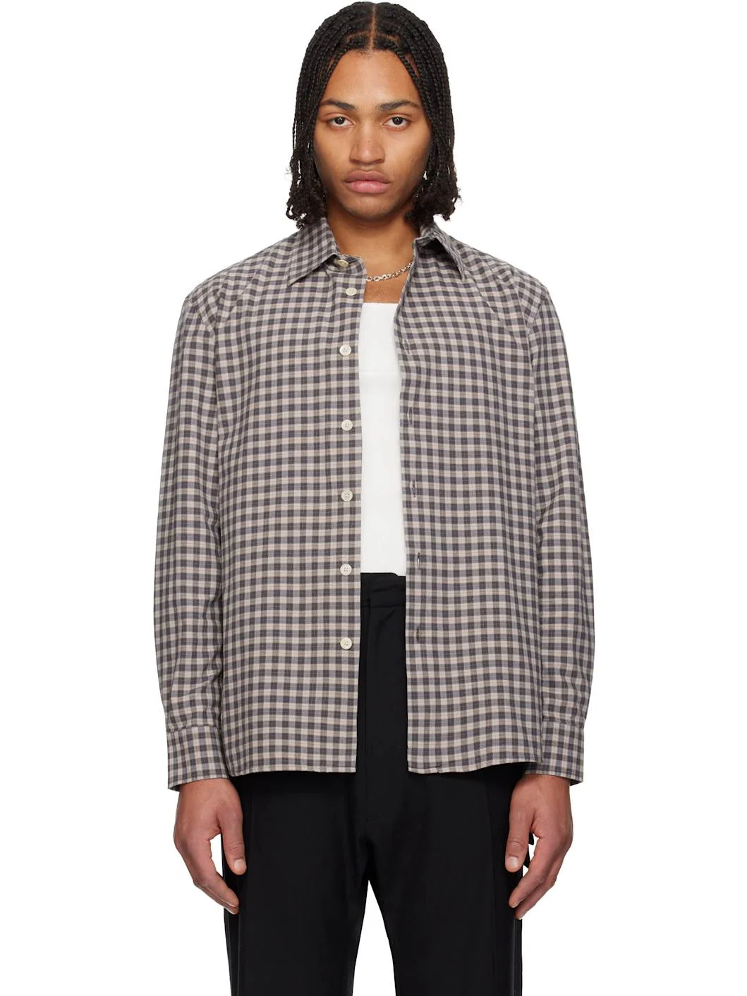 Gray & Beige Studio Shirt - 1