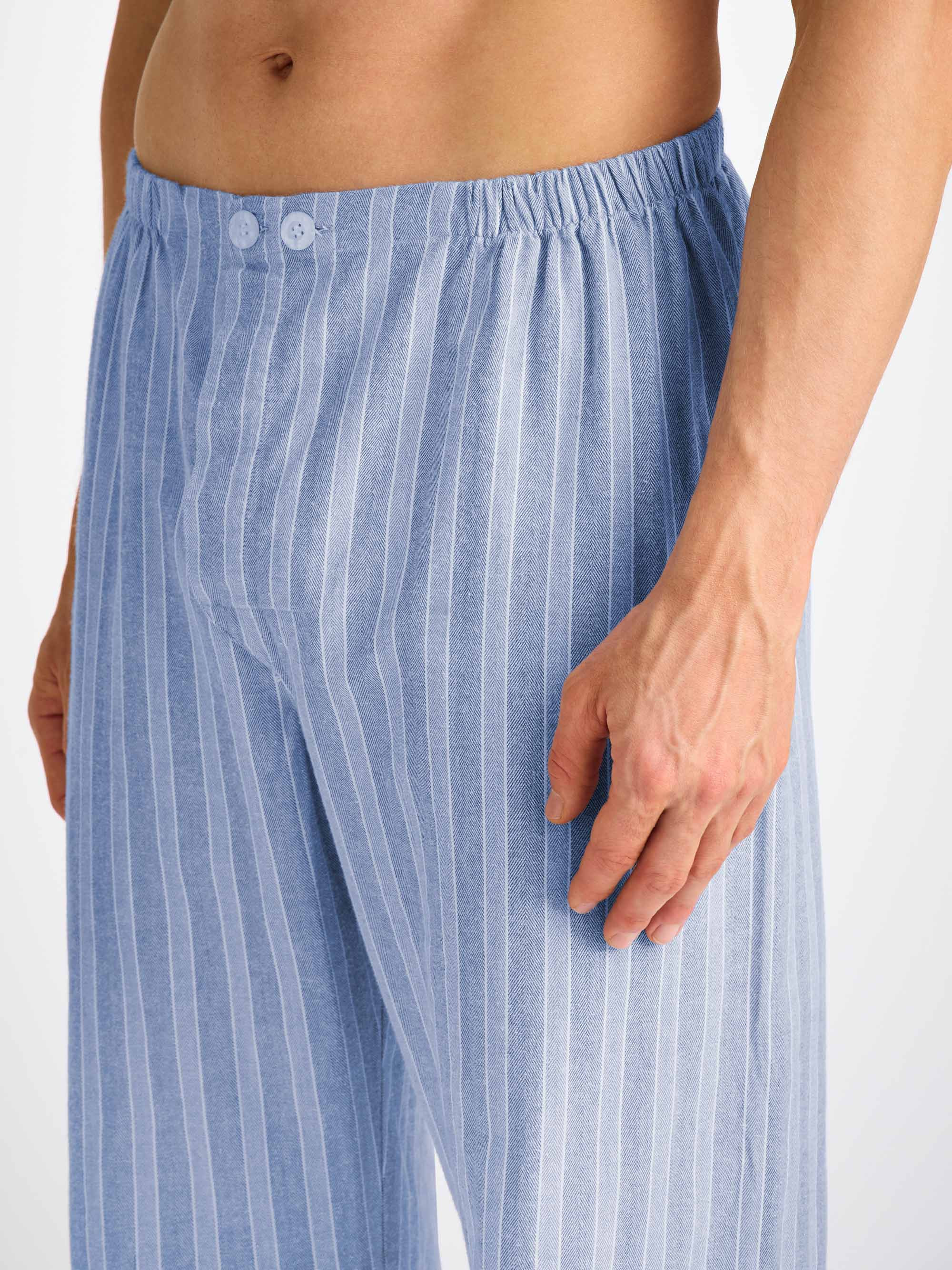 Men's Classic Fit Pyjamas Arran 20 Brushed Cotton Blue - 7