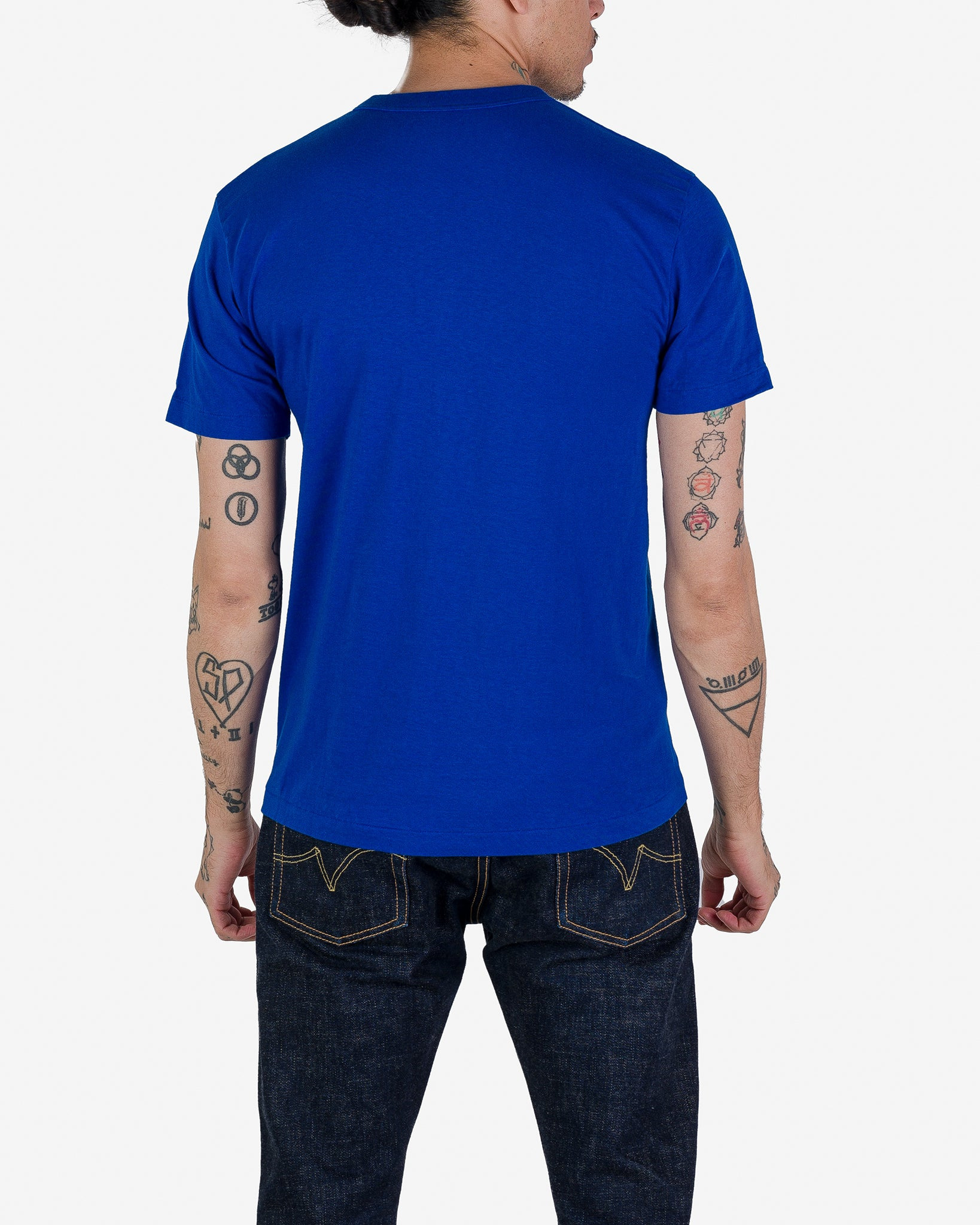 UTIL-ROY UTILITEES - 5.5oz Loopwheel Crew Neck T-Shirt - Royal Blue - 3