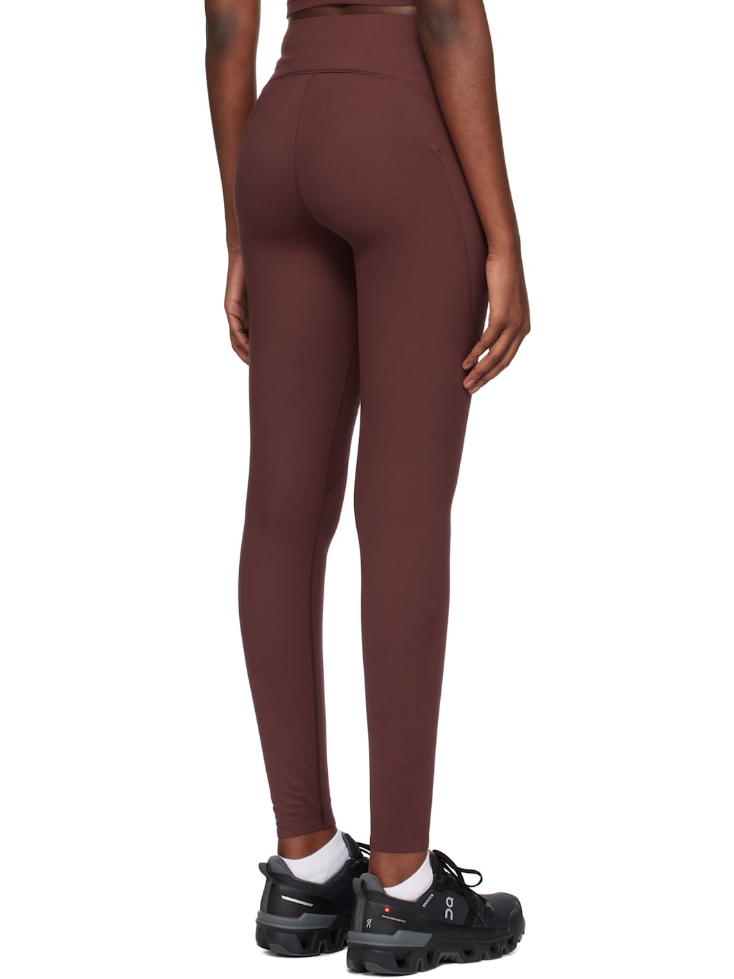 Burgundy Movement Tights Long Sport Leggings - 3