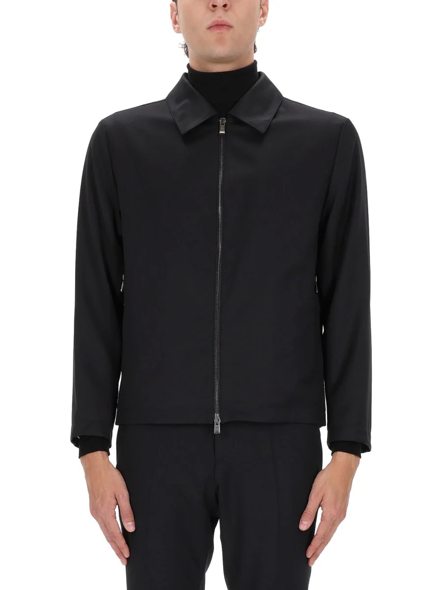 BOSS Slim-fit Jacket in Virgin-wool Serge - 1