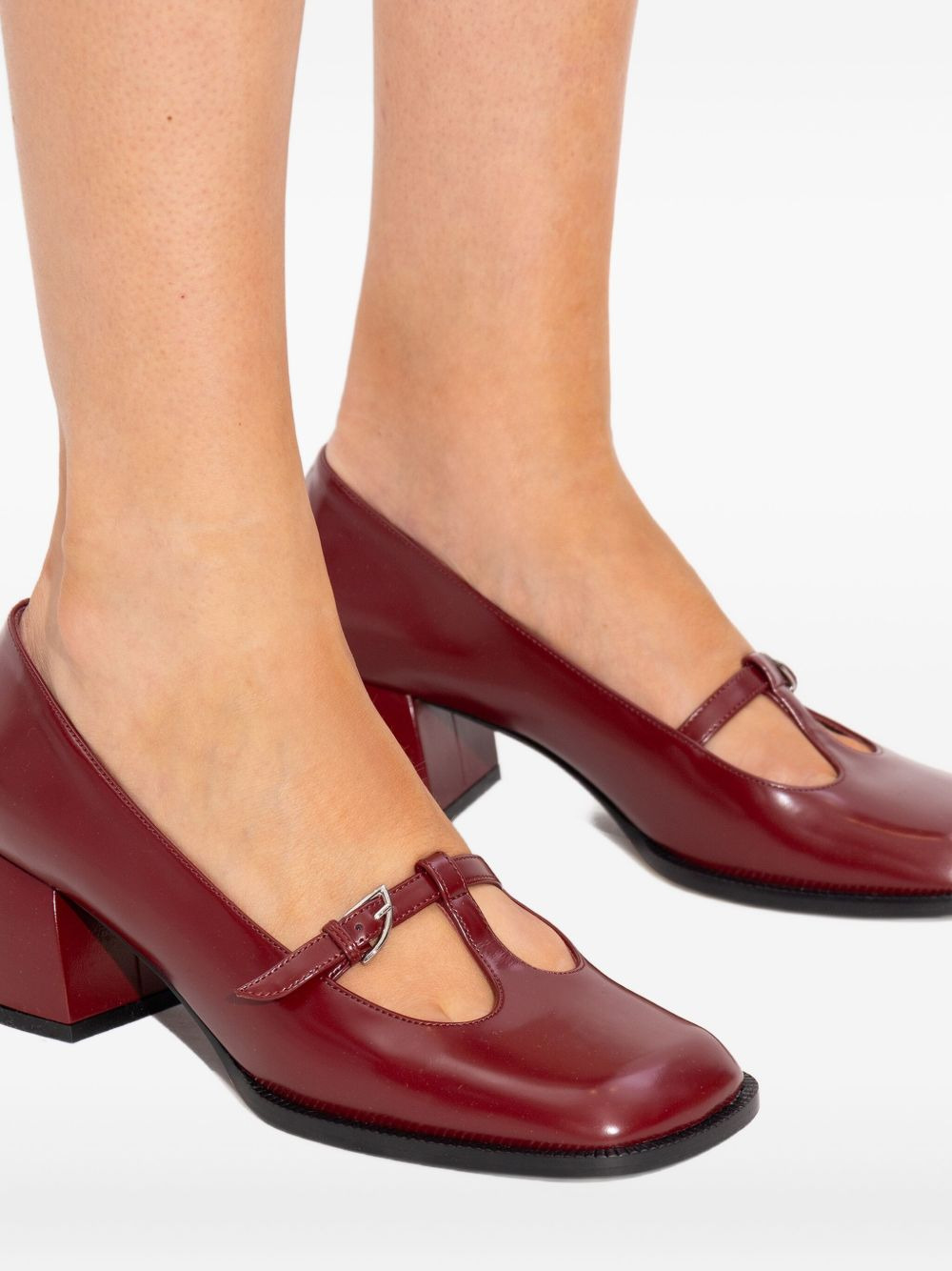 T-bar block-heel pumps - 5