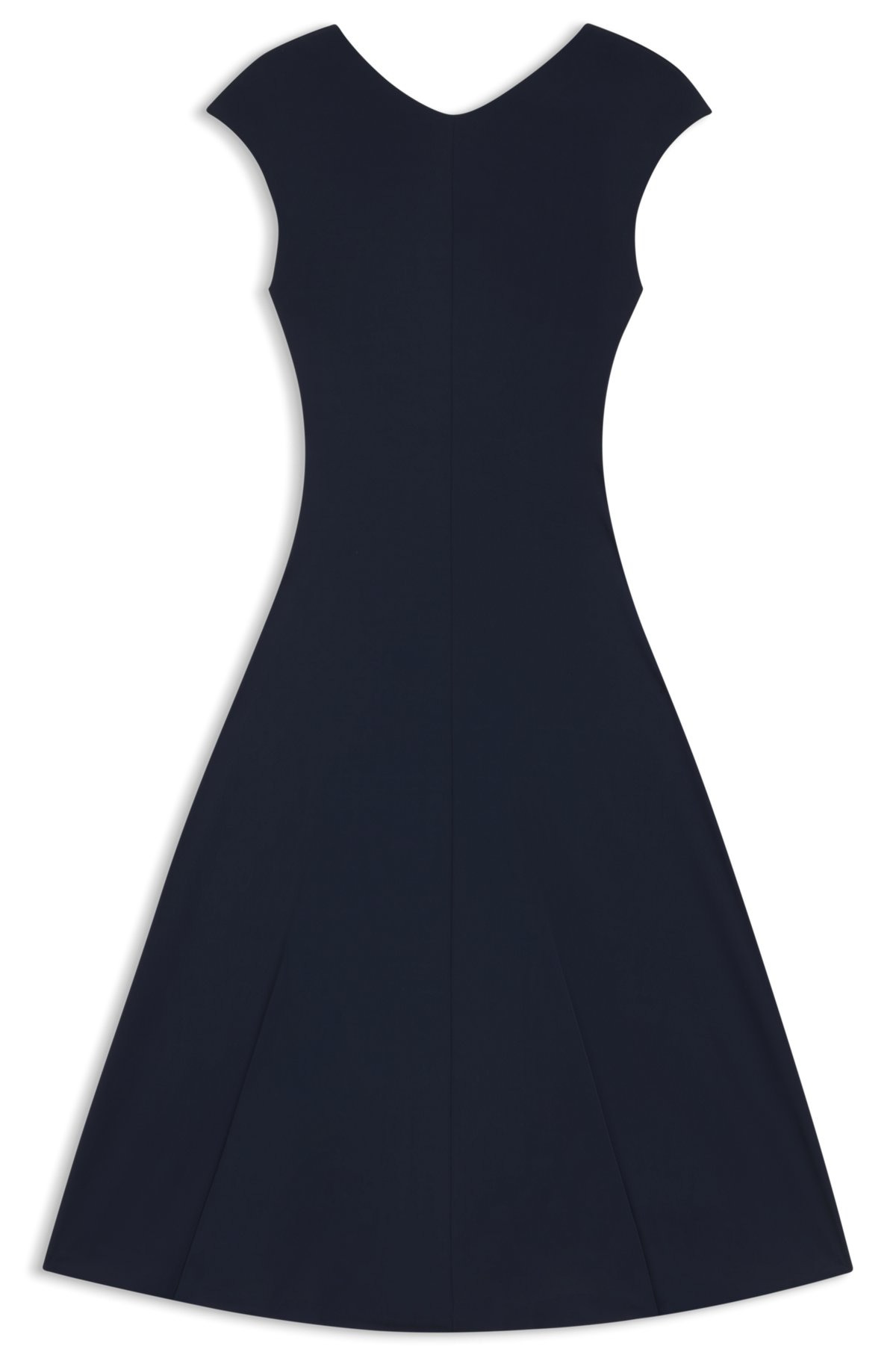 SLEEVELESS DRESS IN MATTE JERSEY WITH SEAMING DETAILS - 1