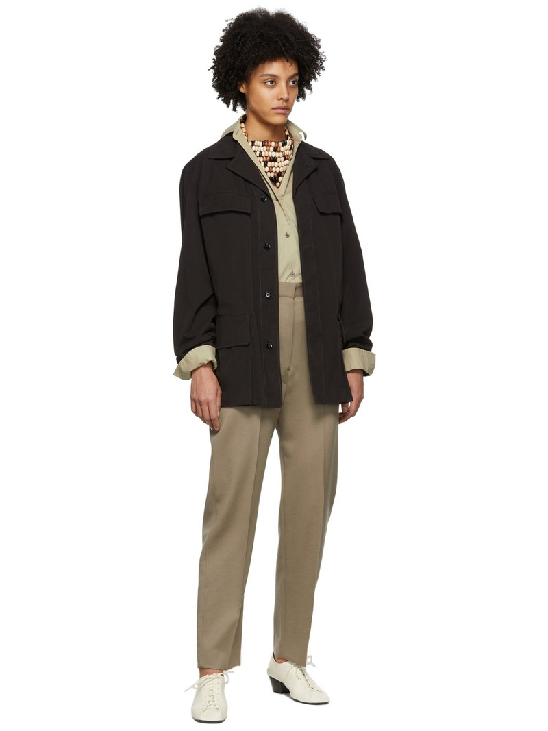 Lemaire Taupe Wool Trousers outlook