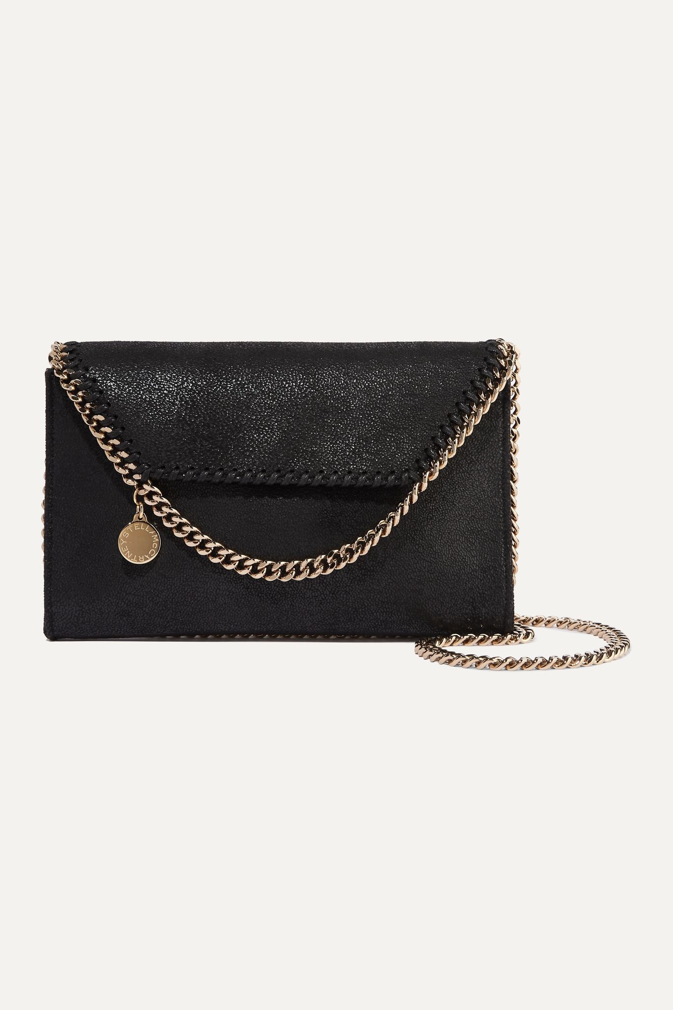 The Falabella mini vegetarian brushed-leather shoulder bag - 1