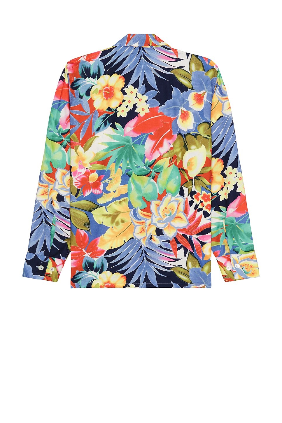 Mil Open Collar Tropical Pattern Print - 2
