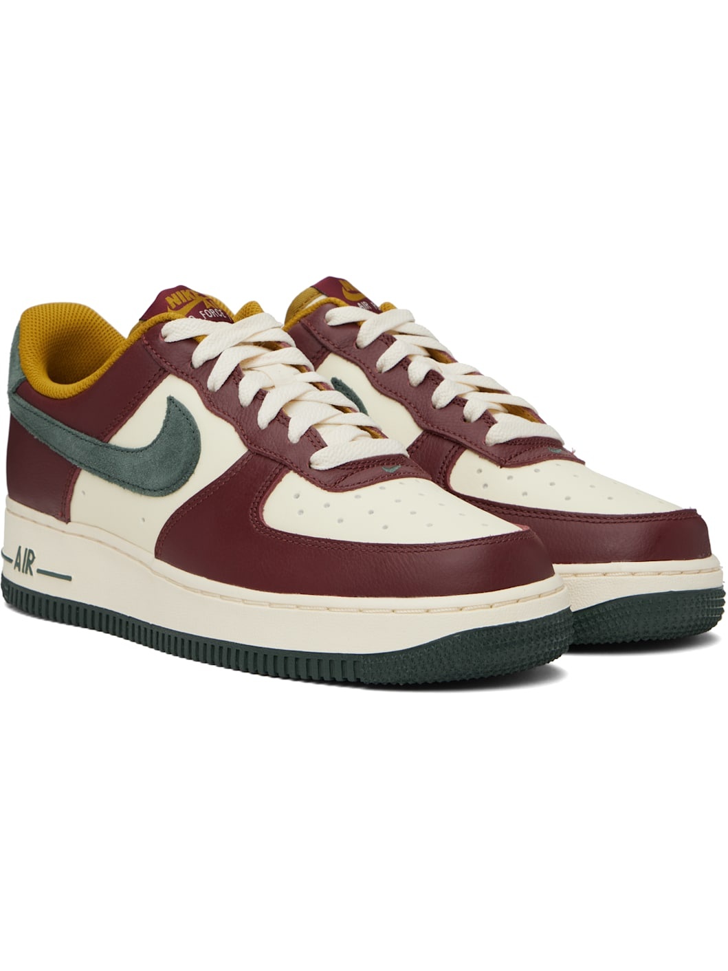 Off-White & Burgundy Air Force 1 '07 LV8 Sneakers - 4