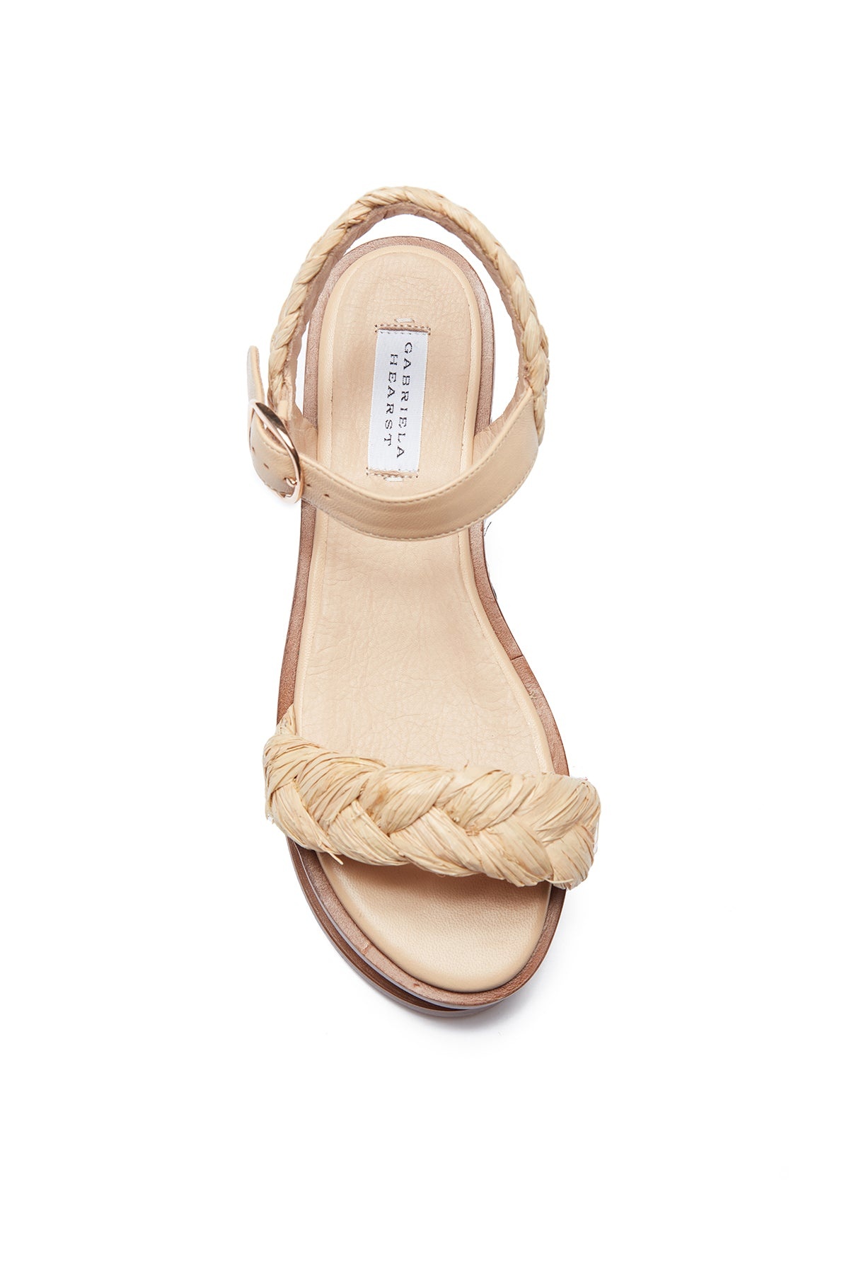 Michael Platform Sandal in Cream Raffia - 4